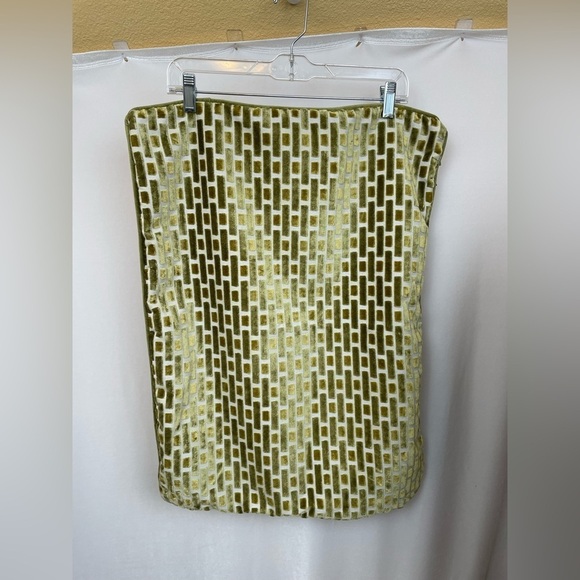 Rodeo Home std pillow covers Green Cream velvet tile design set of 2 - Picture 2 of 8